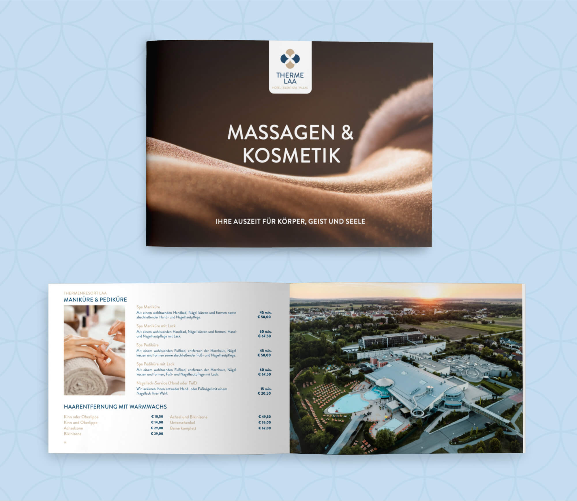 Projektaufarbeitung Therme Laa Massage & Kosmetik Folder