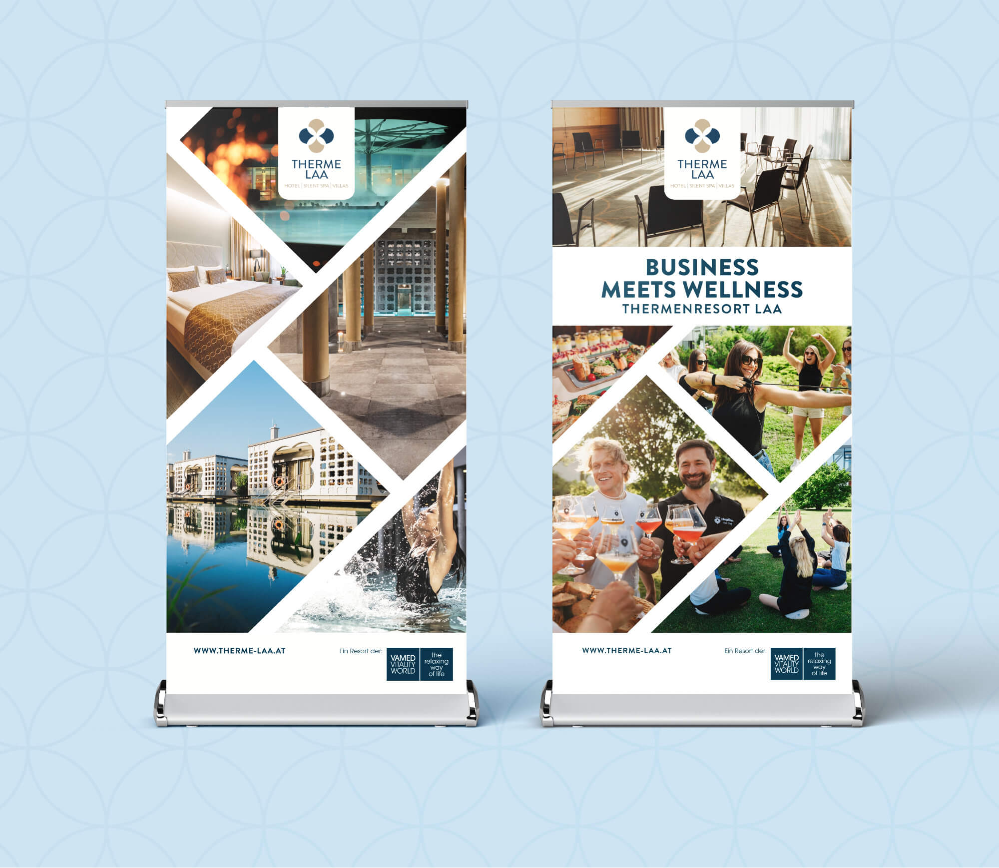 Projektaufarbeitung Therme Laa Roll Ups